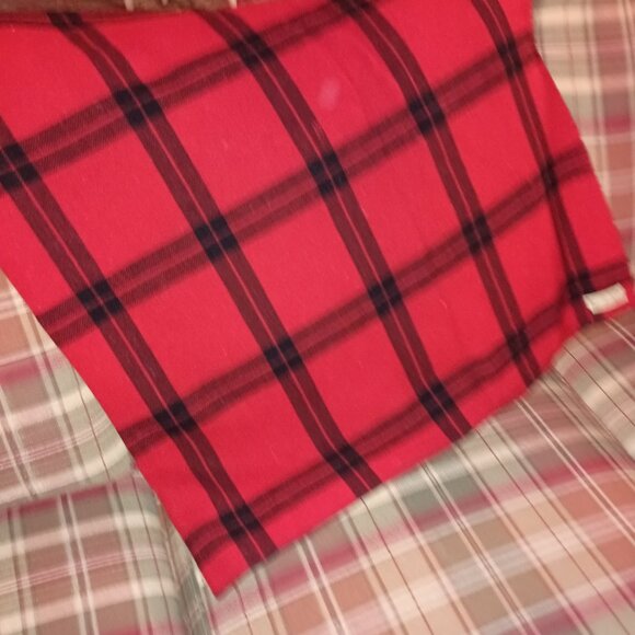 100% wool red plaid twin blanket by Vermont Natives Industries - Picture 3 of 4